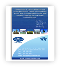 EDL Ad - Ilocano Association of Australia 2010